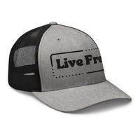 Embroidered Trucker Snapback - Live Free Social Justice Retro Cap