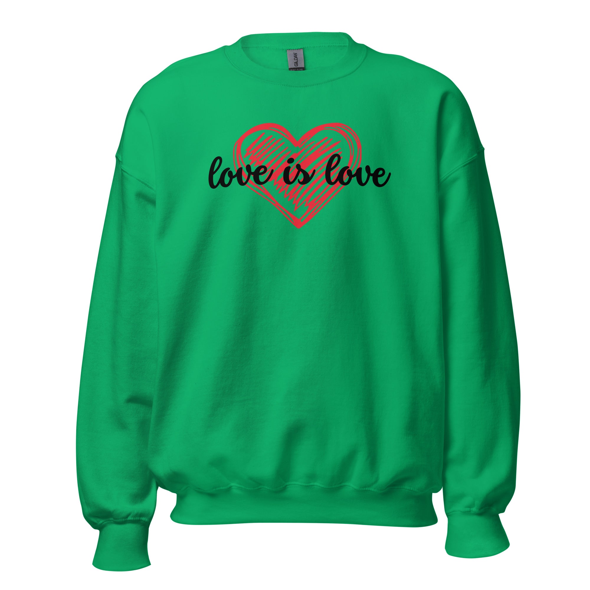 Love is Love Sweatshirt - Heart Shirt Pride - Valentines Day Gift - Minimalist Love Design