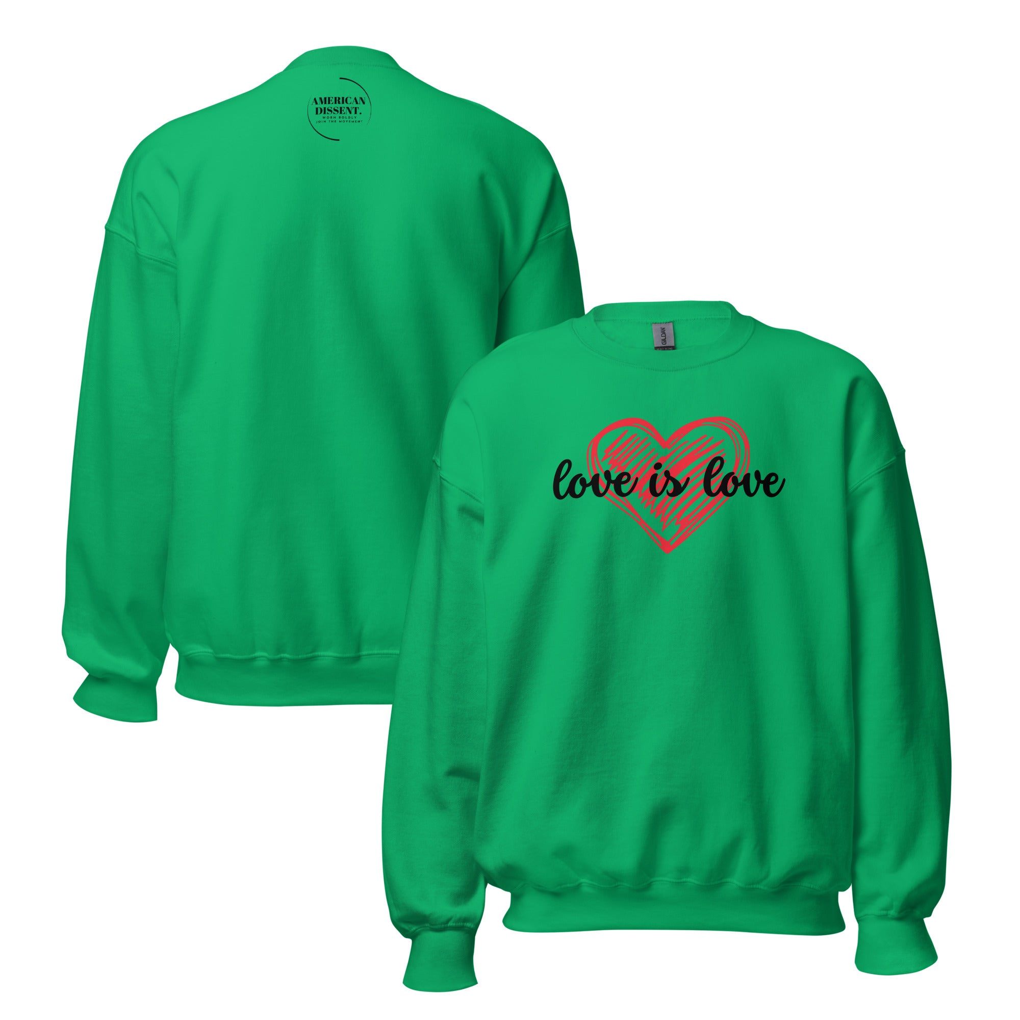 Love is Love Sweatshirt - Heart Shirt Pride - Valentines Day Gift - Minimalist Love Design