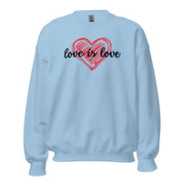 Love is Love Sweatshirt - Heart Shirt Pride - Valentines Day Gift - Minimalist Love Design