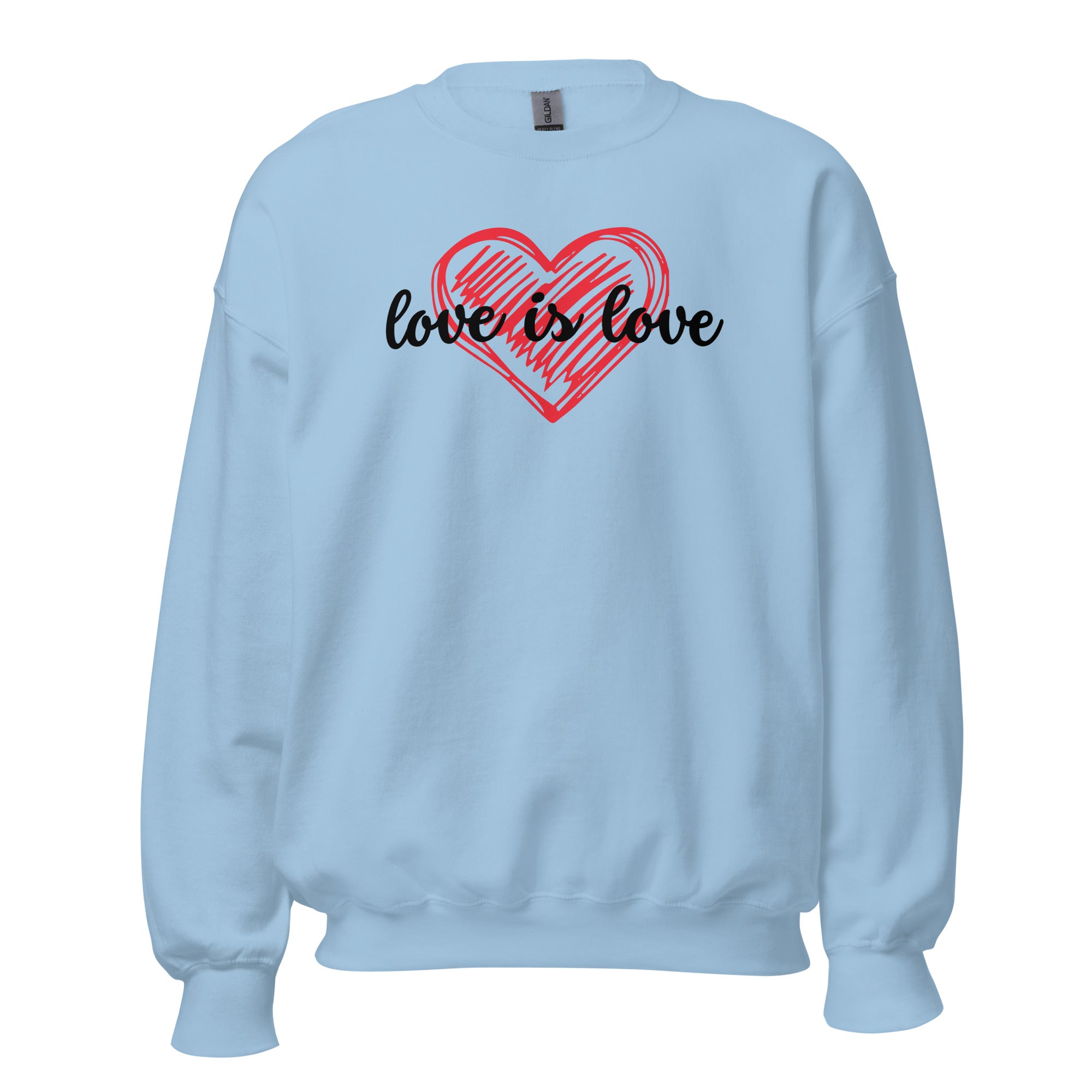 Love is Love Sweatshirt - Heart Shirt Pride - Valentines Day Gift - Minimalist Love Design