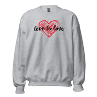 Love is Love Sweatshirt - Heart Shirt Pride - Valentines Day Gift - Minimalist Love Design