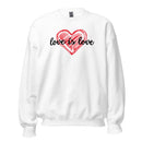 Love is Love Sweatshirt - Heart Shirt Pride - Valentines Day Gift - Minimalist Love Design